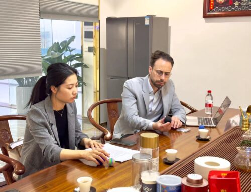 Welcome German customer to our factory tour !