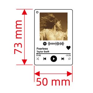 Acrylic music album keychain