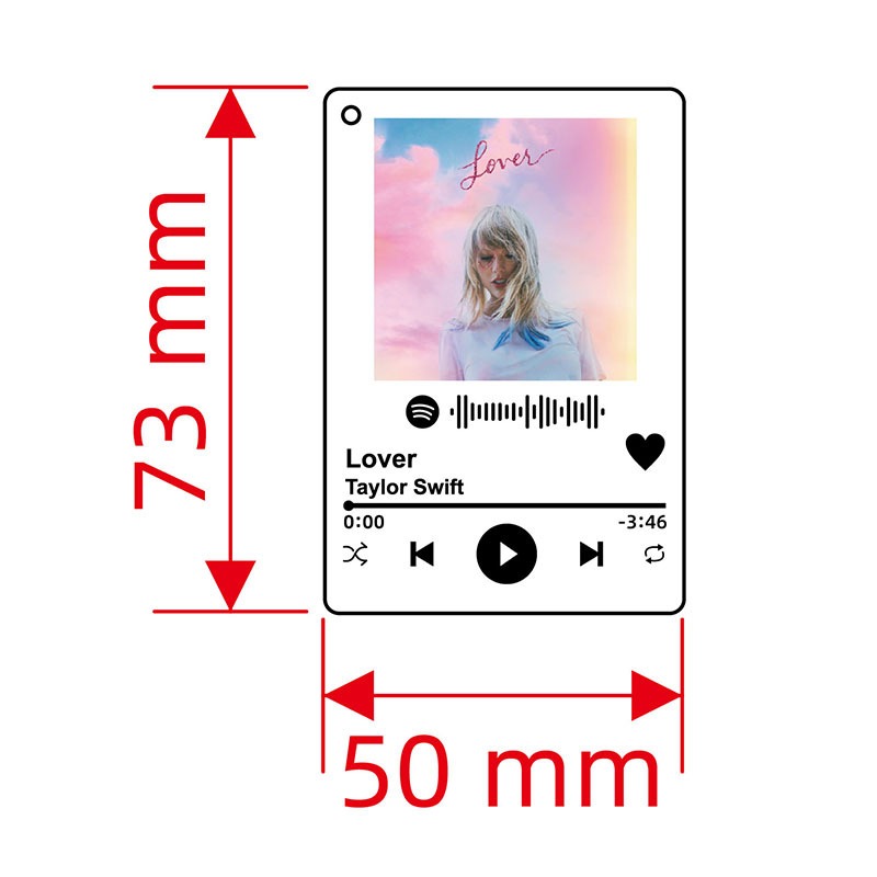 Acrylic music album keychain